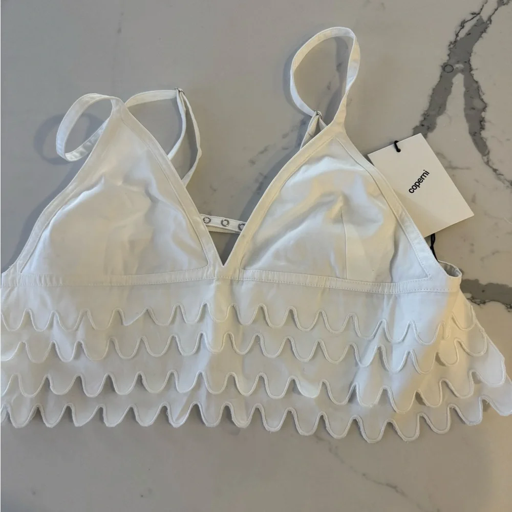 Coperni White Ruffled Bralette - Picture 1 of 7